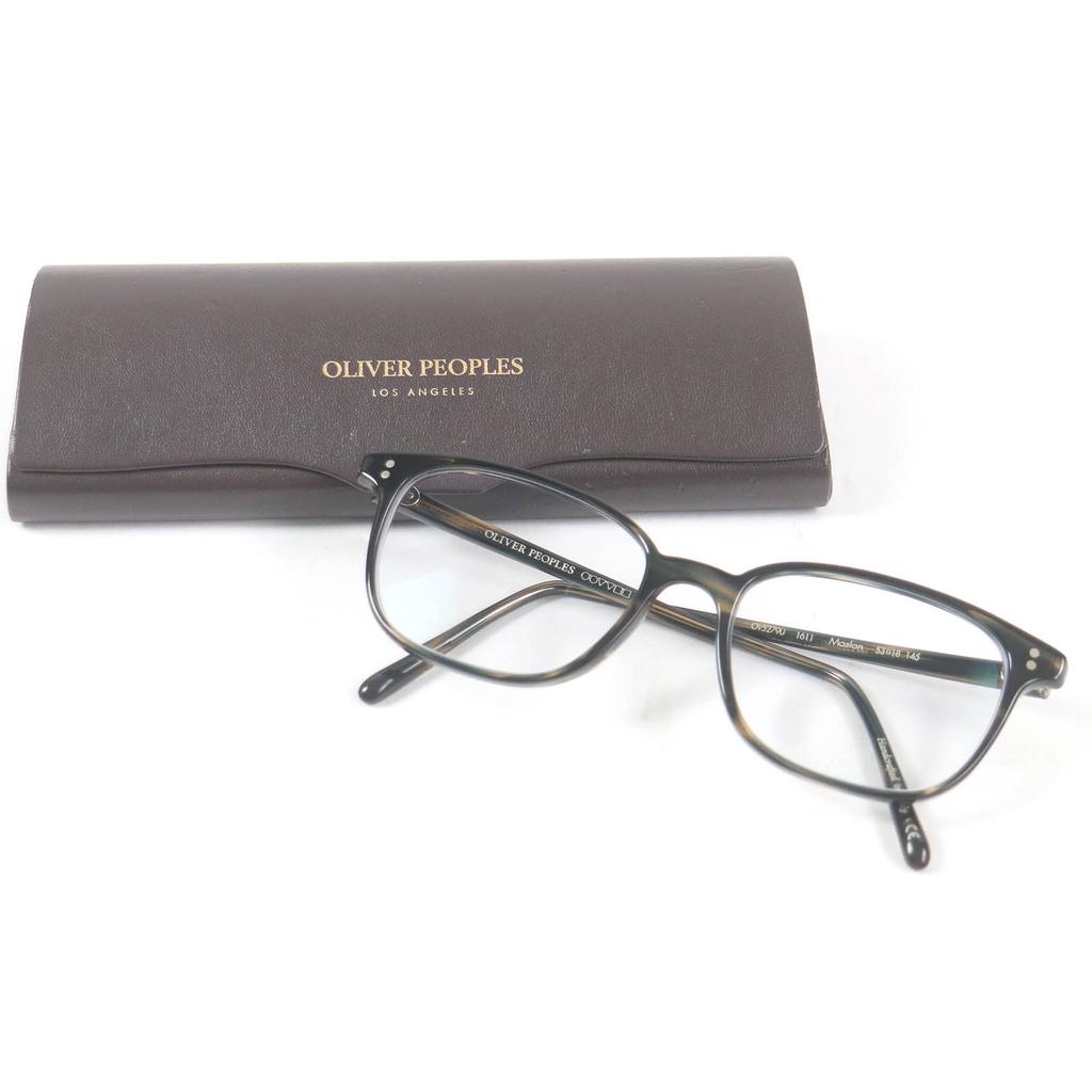 OLIVER PEOPLES Glasses MASLON Wellington Black brown mens OV5279U Used