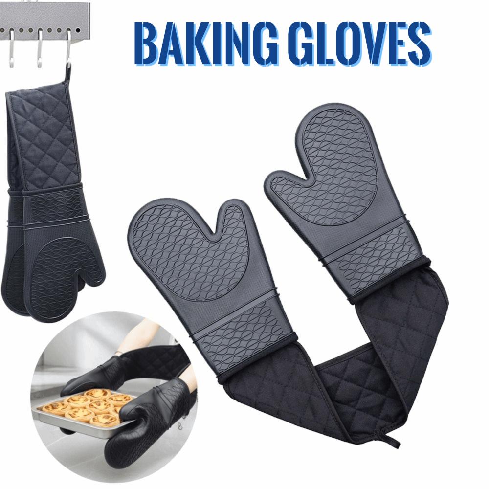 Waterproof Silicone Oven Mitts Insulated Barbecue Handschoen Thick Baking Hand Gloves  Baking