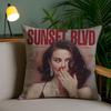 Hot Singer S-Selena G-Gomez Pillow Case Home Dorm Chair Back Short Plush Double-Sided Printing Office Nap Time Cushion Cover