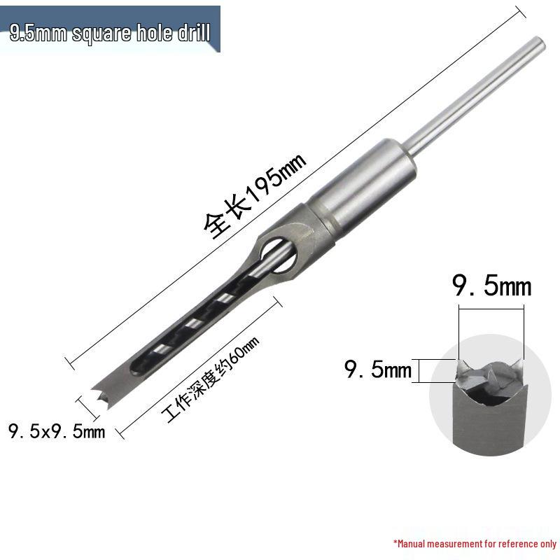 Industrial Grade Mortise Drill Bit - Steel Square Hole Opener for Woodworking