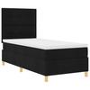 Boxspring Bed with Headboard Black 100 x 200 cm Fabric