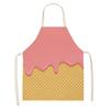 Sweet Donuts Kitchen Aprons for Women Cotton Linen Bibs Household Cleaning Pinafore Home Cooking Apron Baking Accessories