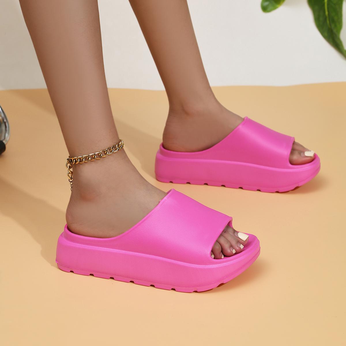 

Модные высококачественные тапочки из ЭВА с мягкой толстой подошвой, женские летние модные тапочки, домашние скользящие сандалии, женская пляжная обувь для отдыха на природе 40-41