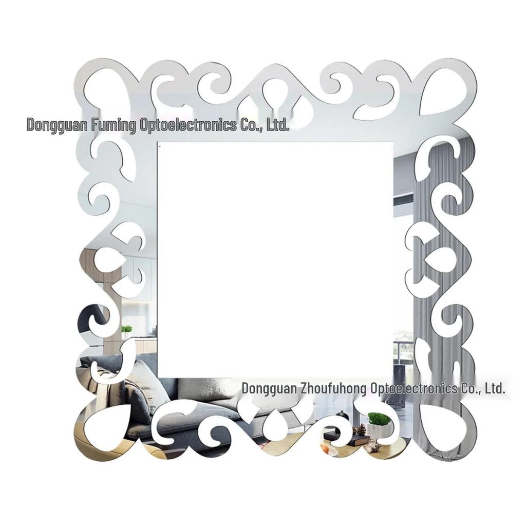 Acrylic Mirror Lace Switch Sticker - Stylish Self-Adhesive Wall Decor for Living Room or Bedroom