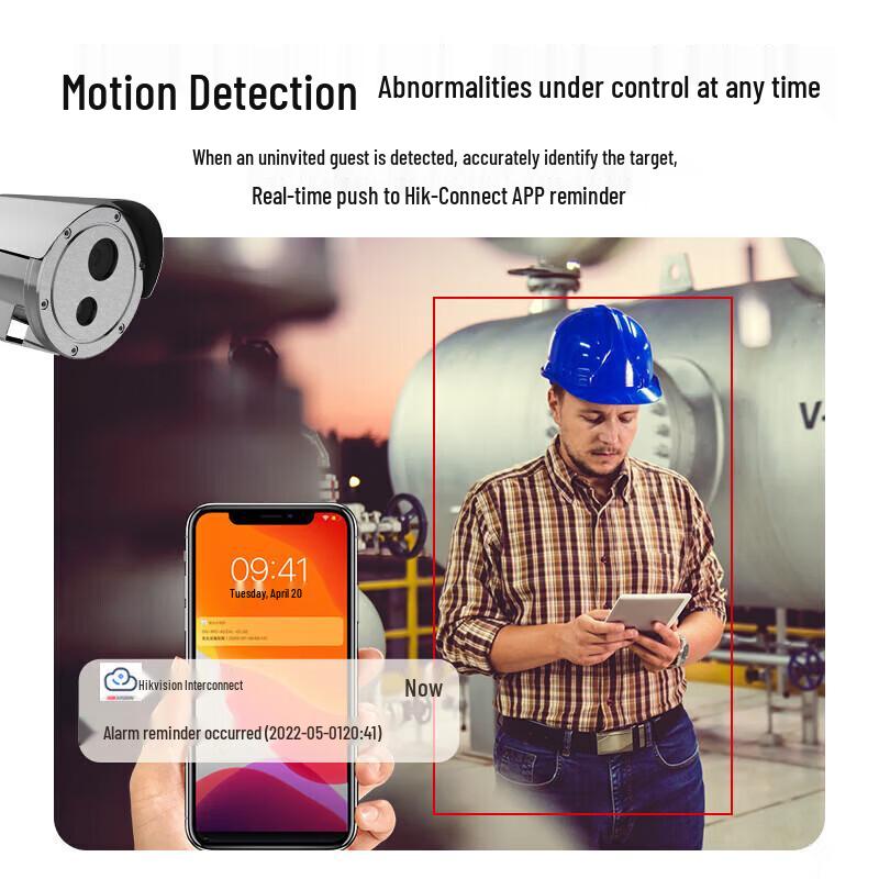 Hikvision 6MP Explosion-Proof Smart IP Camera with Dual-Light Night Vision CN plug (adapter included)