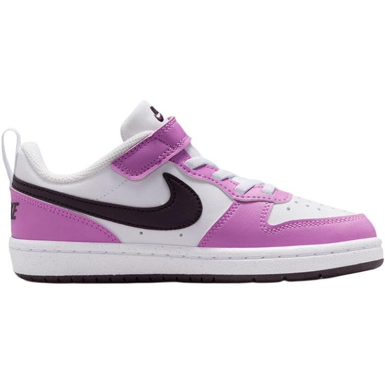Nike Court Borough Low top Skateboard Shoes Pink White Kids' DV5457-136