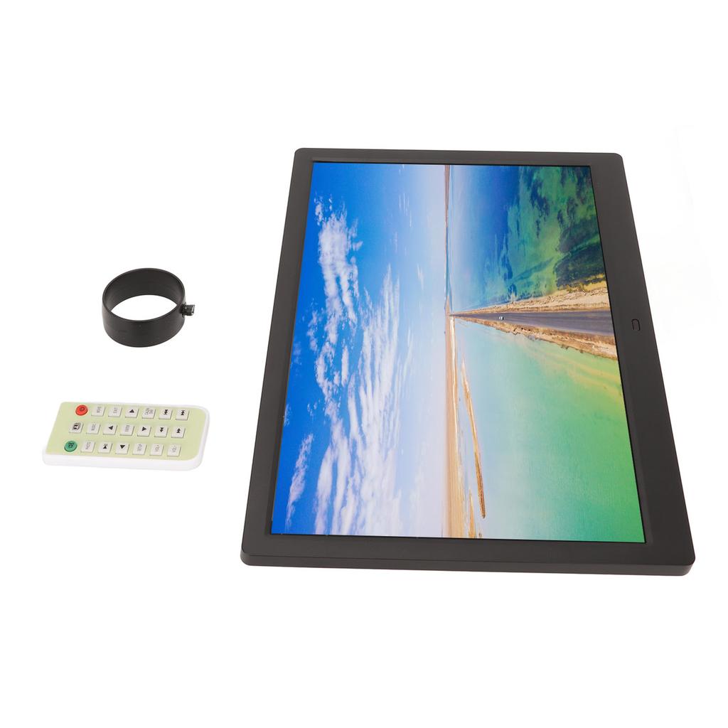 15.4 Inch LCD Digital Photo Frame HD 1280x800 Large Storage USB Interface Electronic Picture Frame Black 100‑240V EU