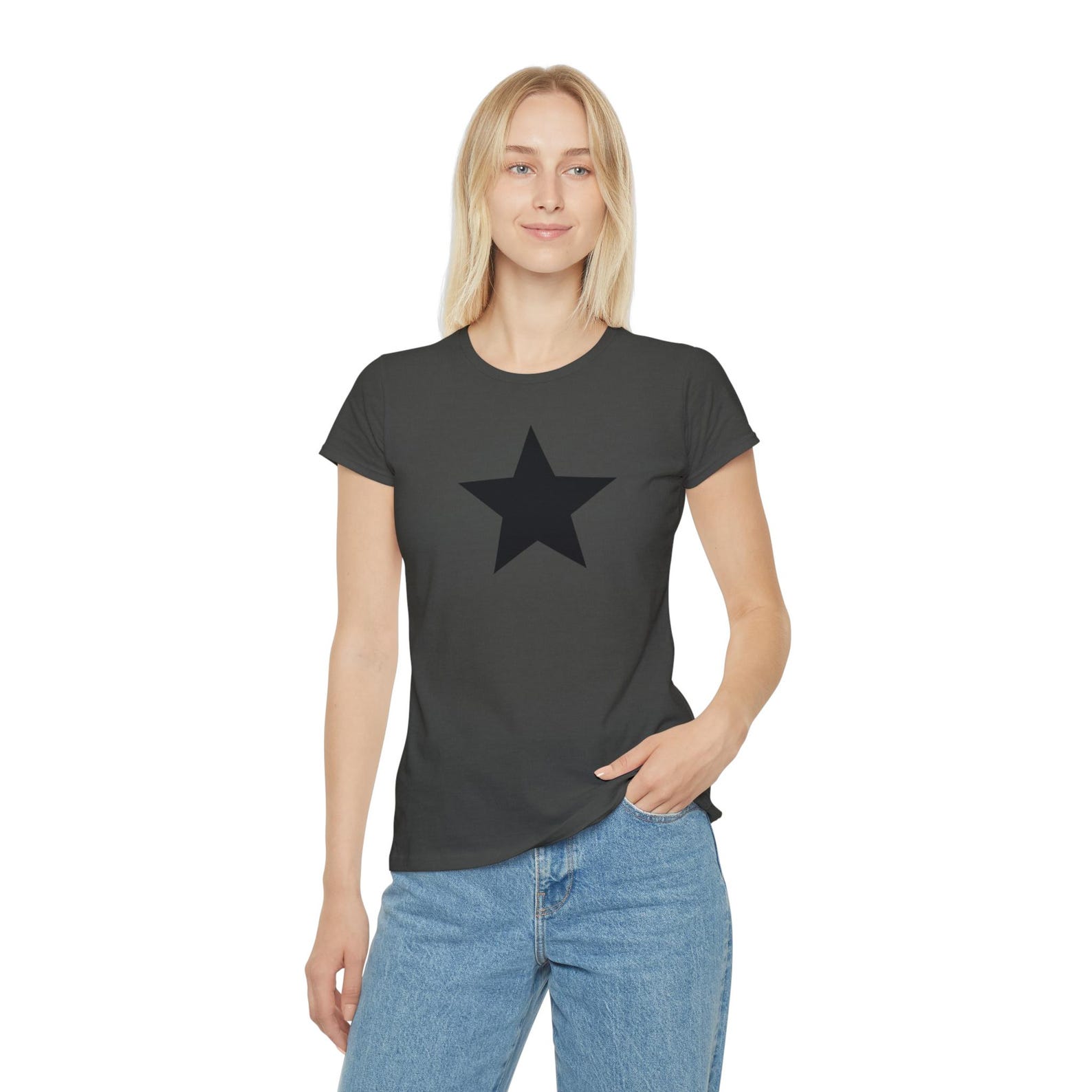 Black Star Graphic T-Shirt | 5SOSMinimalist Celestial Tee S