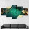 Bitcoin Network Crypto Poster 5 Piece Five Panel Wall Canvas Print Modern Art Picture Home Decor Gift For Him For Her