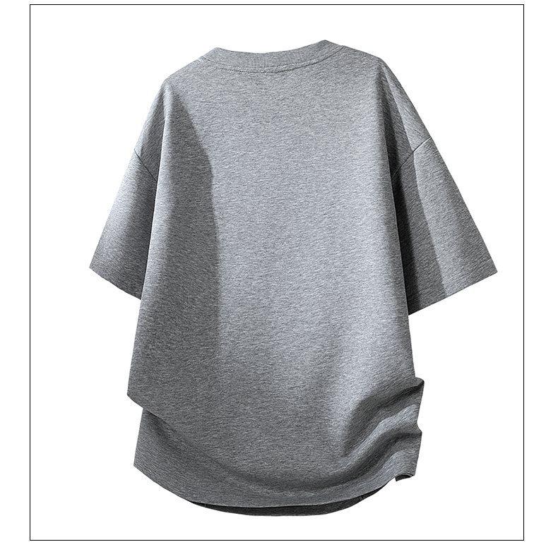Unisex Loose Fit Round Neck T-Shirt with Sequins and Rivets