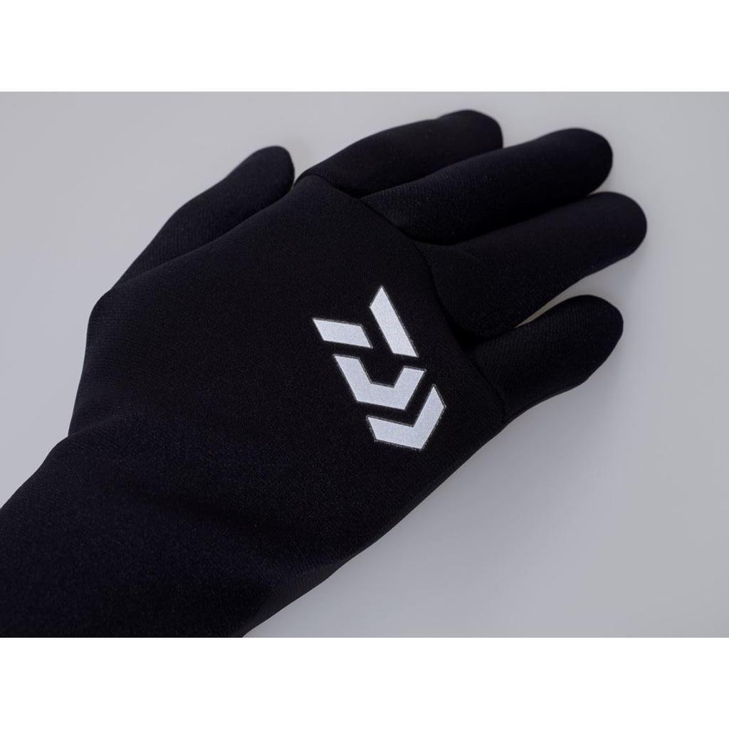 Daiwa Chloroprene Full for Fishing Gloves, Cover, DG-7023W, Black, 2XL,
