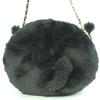 Yasuda Tsusho Fur Shoulder x x D18cm KU109 Die-Cut Bag, Kuromi, Approx. H15-18 W15-18