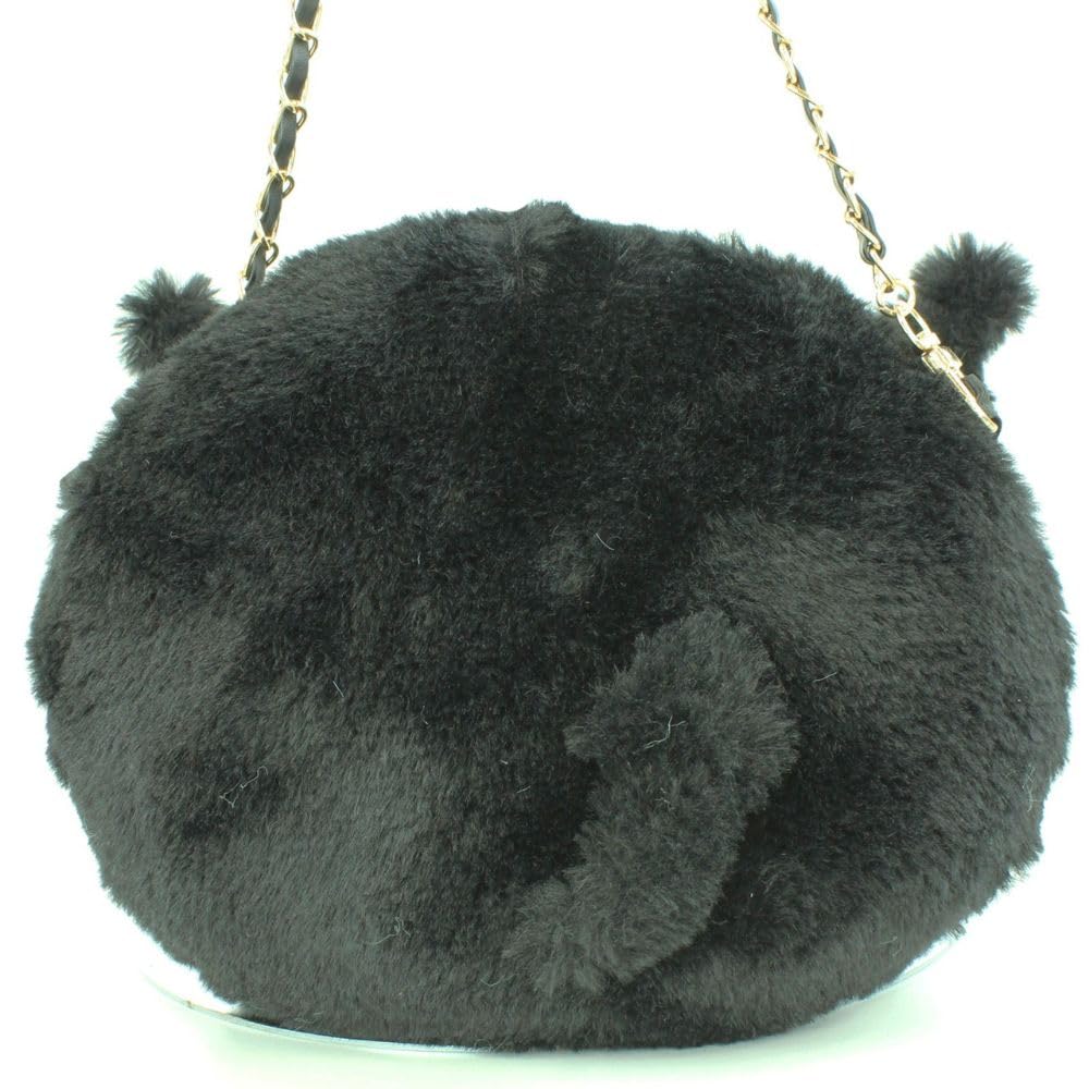 Yasuda Tsusho Fur Shoulder X X D18cm KU109 Die-Cut Bag, Kuromi, Approx. H15-18 W15-18
