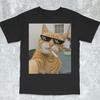 Funny Cat Sunglasses Smoking T-shirt