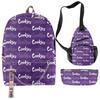 Cook 3D Digital Color Printing Set Oxford Cloth Waterproof Backpack Student Bag
