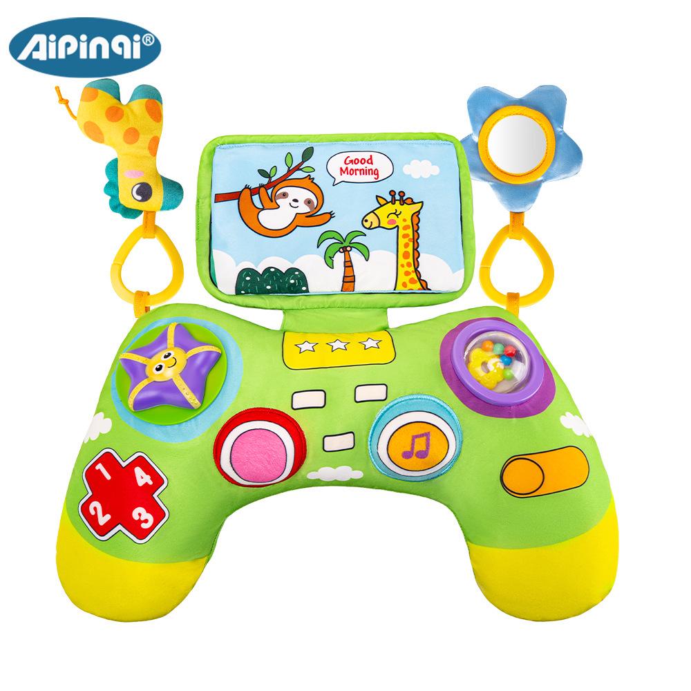 Aipinqi Head-lifting Baby Pillow & Teether Cloth Book Toy