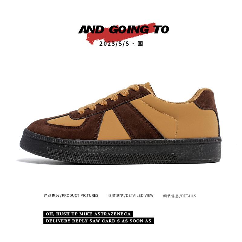 

Panda German training shoes men s shoes autumn Forrest Gump shoes platform bread shoes casual board shoes retro versatile trendy shoes 1529 44 коричневий