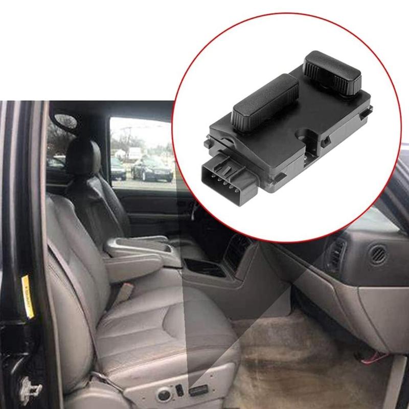 Car Power Seat Adjuster Recline Switch Front Left Right Driver Passenger Side Compatible for 1500 2500 12450166 12450254