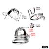 Metal Chastity Lock Stainless Steel Penis Cage Cock Ring BDSM Restraint Device for Men