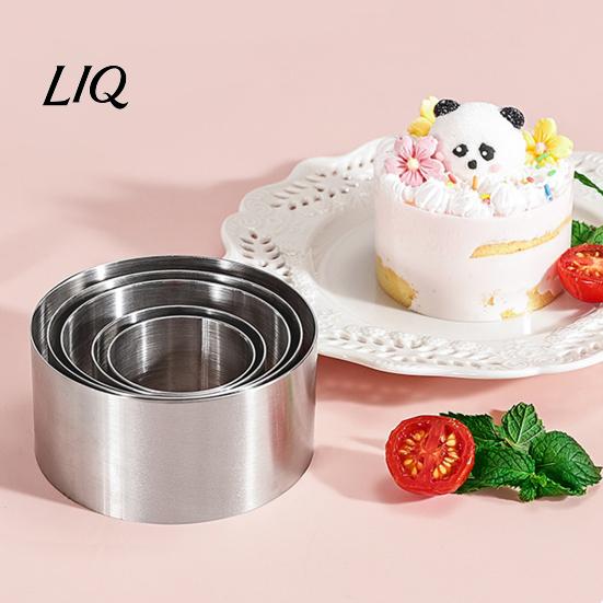 Food Presentation Ring Stainless Steel Circle Cake Mold, 1.97" Deep Round Biscuit Pastry Ring, Nonstick Scone Mold Easy To Demold Baking Tool