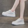Platform White Shoes Women's 2025 Spring New Casual Sports Shoes Retro Versatile Small Height Increase Popular Board Shoes