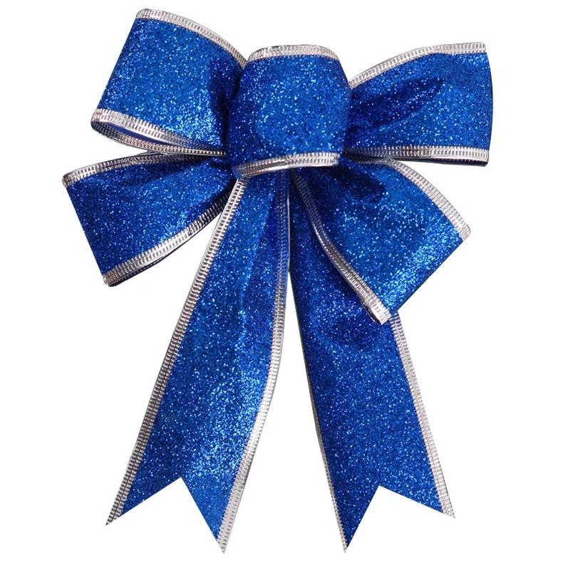 

Christmas Bow Decoration, Wreath Tree Gift Decoration One Size синій