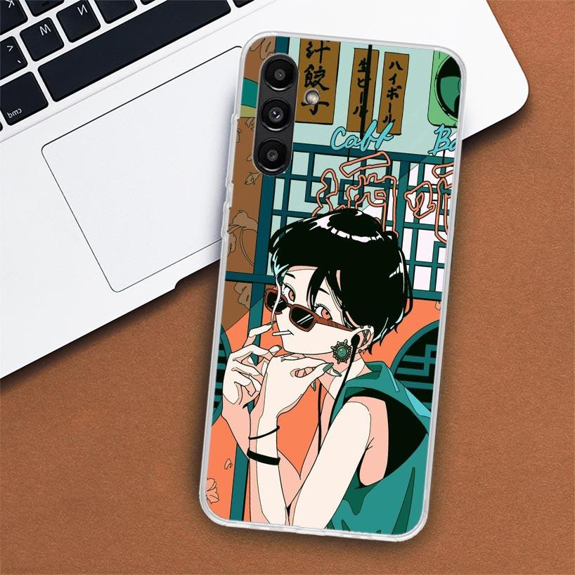Cute Anime Aesthetic INS Girl Phone Case For Samsung Galaxy A55 A54 A53 A52 A15 A14 A13 A12 A35 A34 A33 A32 A25 A24 A23 A22 A05S