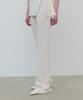 AFTERGLOWOOL Pleated Flare Fit Button Pants_Ivory