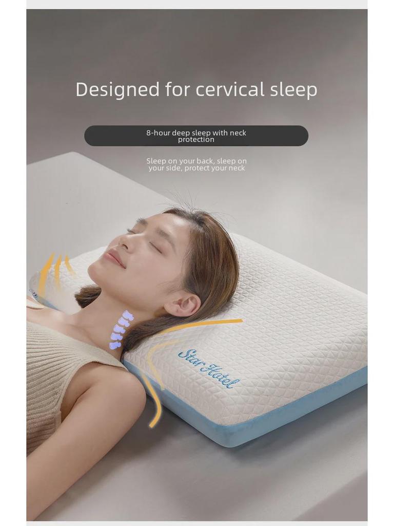 Luxury Memory Foam Pillow Pair - Ergonomic Design for Cervical Support & Better Sleep