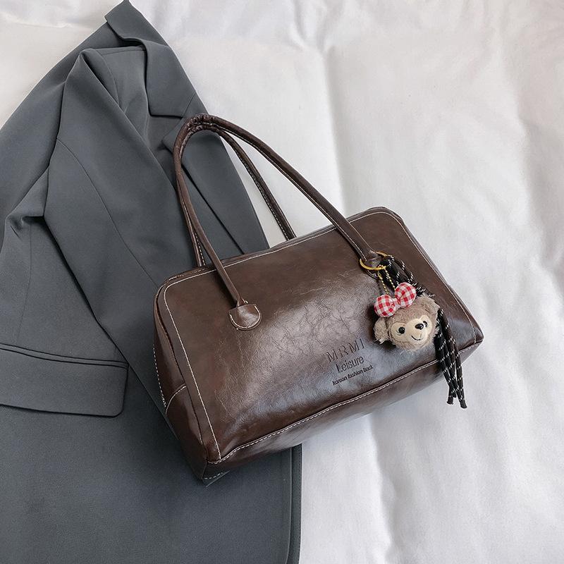 Retro Niche Boston Handbag Bag Women'S High-Value Simple And Versatile Commuter Shoulder Armpit Bag