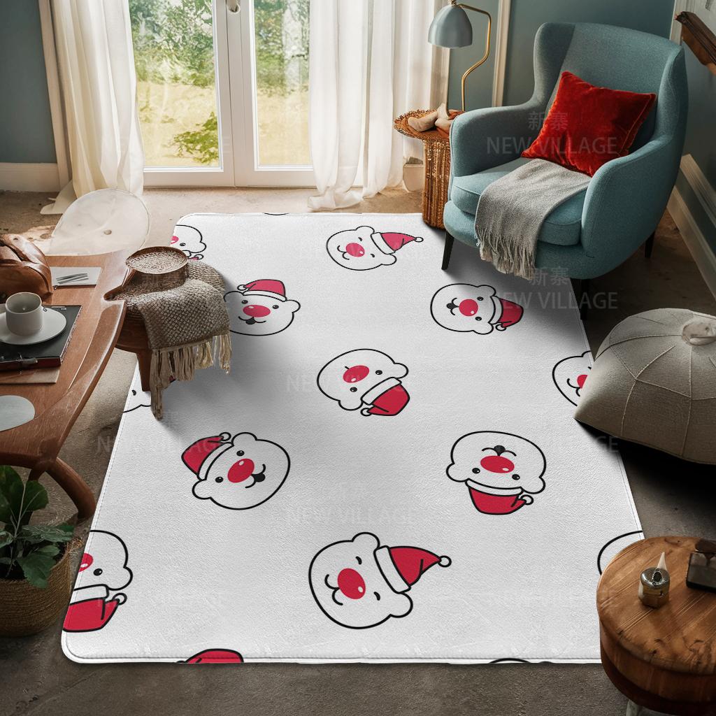 House Entrance Carpet Home Door Mat Living Room Bath Foot Bathroom Non-slip Water Absorption Rugs Bath Merry Christmas Winter