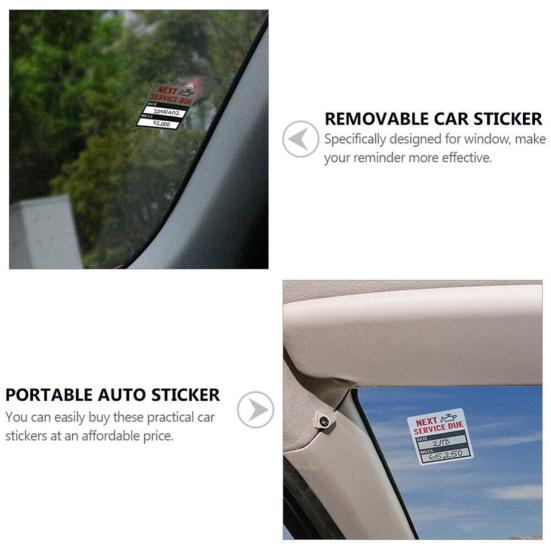 Reminder Sticker Removable Convenient Waterproof Next Service Due Sticker for Car