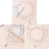 Punk Style Geometric Necklace Set For Women With Zinc Alloy Material And Heart Lock Pendant