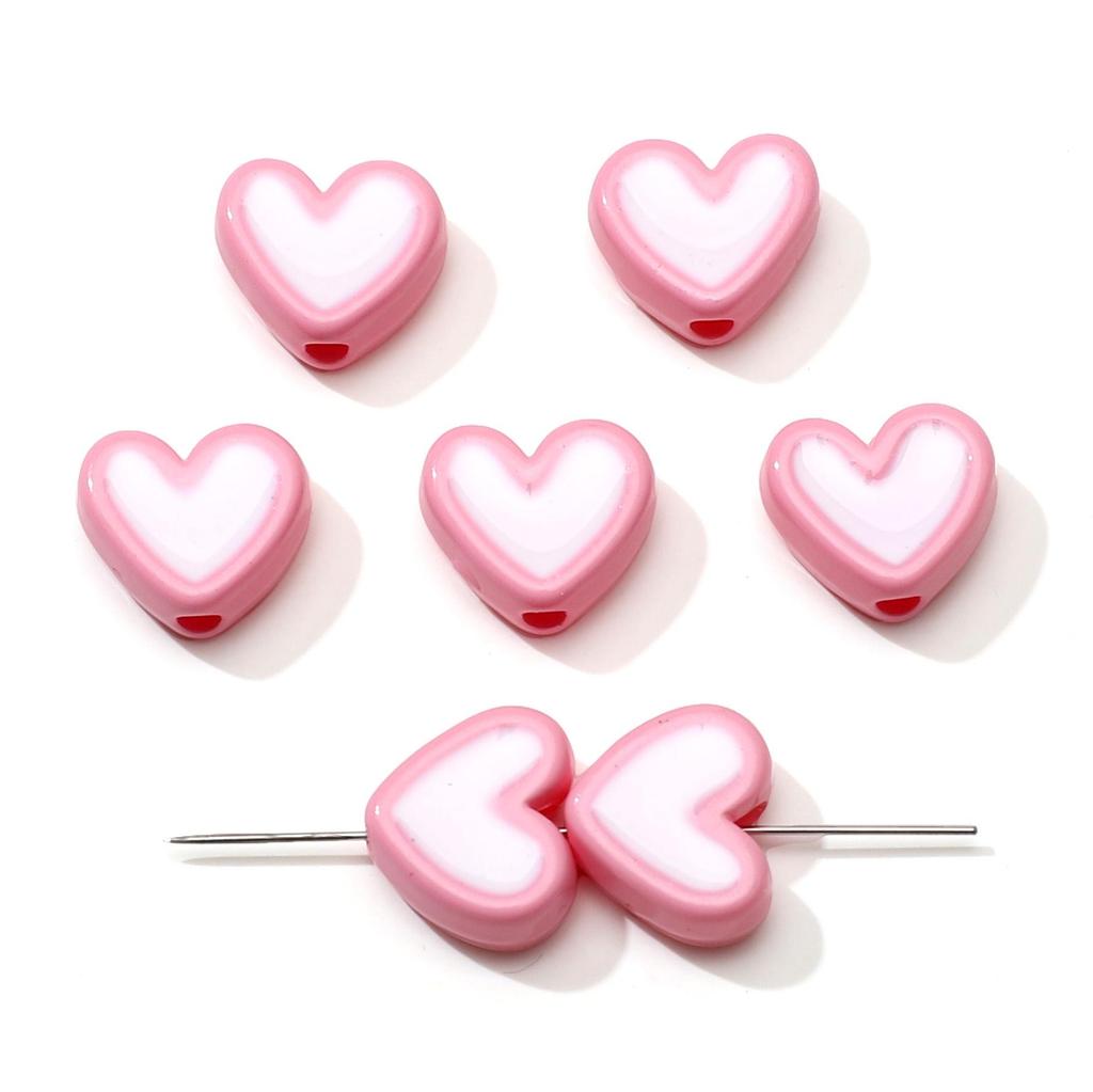 5/20Pcs Love Acrylic Beads Drip Oil Macron Series Beads For DIY Handmade Bracelets Necklaces Jewelry Making