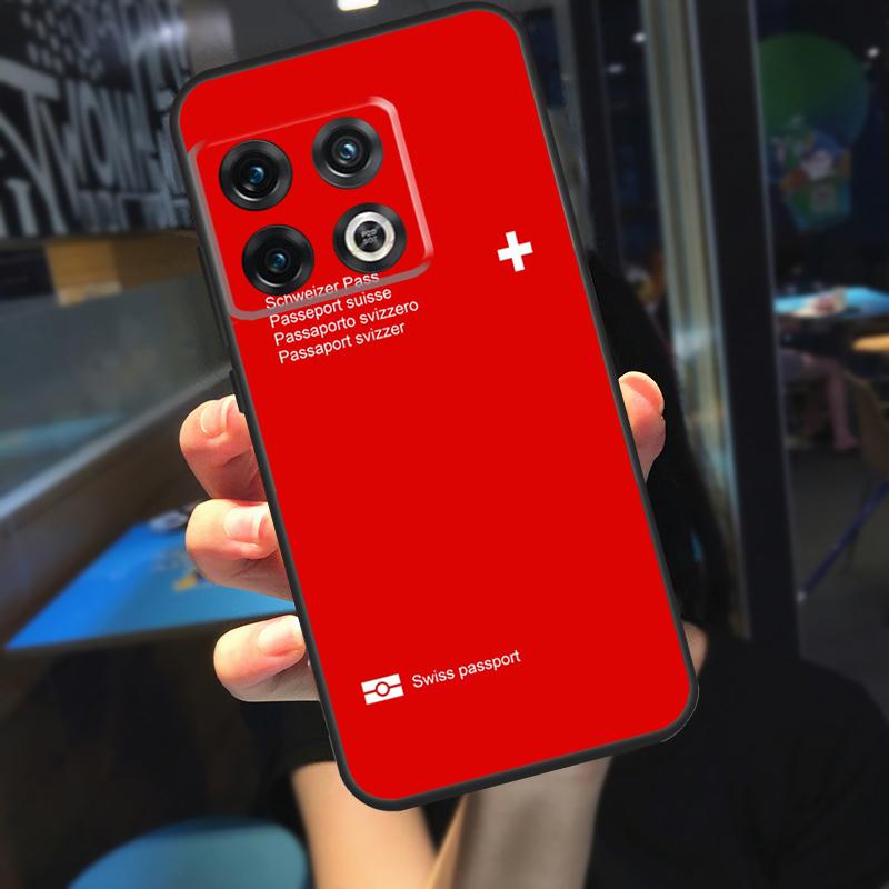 Schweiz Schweizer Flagge Hülle Für OnePlus 10T 8T 9RT 12 13 13R 11 9 10 Pro OnePlus Nord 4 CE 2 3 Lite N20 N30 Hülle