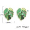 Leaf Exquisite Green Earrings For Women Alloy Material Summer Chic