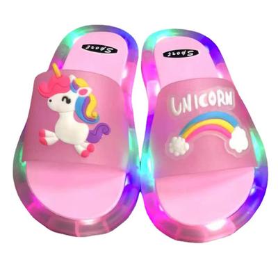 Zapatillas para niñas, zapatillas LED de unicornio para niños, sandalias para bebés, zapatos para niños y niñas, zapatos iluminados para niños pequeños
