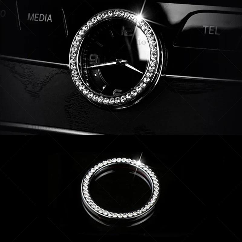 For Mercedes-Benz C E S Class W205 W213 W222 Crystal Style Car Center Front Clock Ring Cover Trim Car Interior Accessories RSTUV1