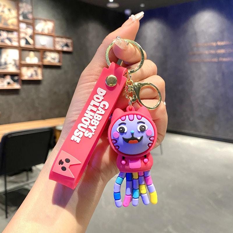Creative Cartoon Rainbow Horse Unicorn Keychain Female Cute Ins Key Chain Student Schoolbag Pendant Small Gift