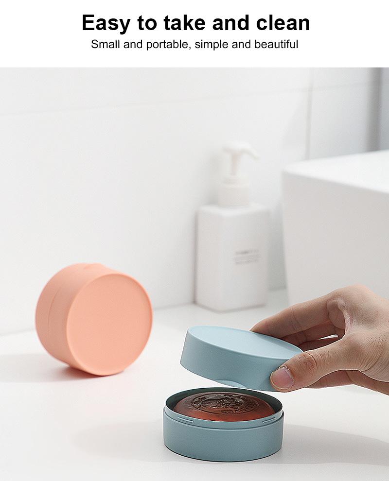 Travel Portable Sealed Waterproof Soap Dish With Lid Home Countertop Soap Dish Box Sponge Soap Holder Soap Box Bathroom Products
