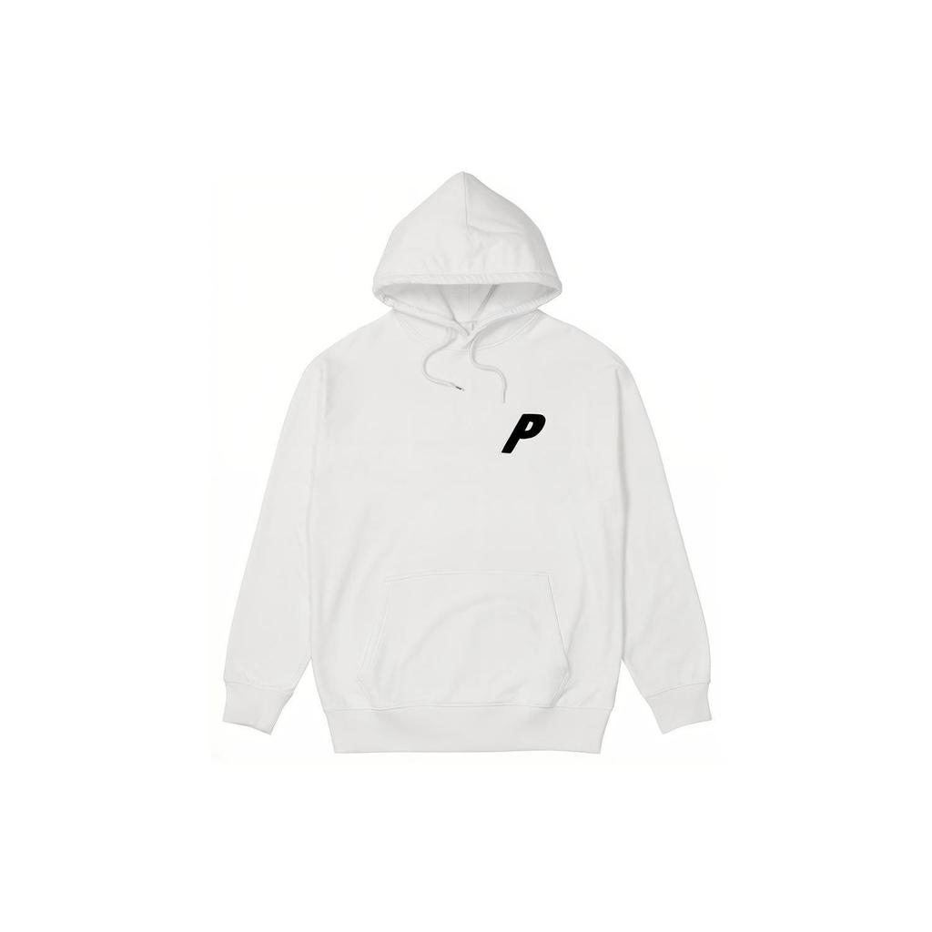 Palace Bluza z kapturem z trykotu szenilowego z logo trójkątnym na plecach Męska góra Biała PAL-FW21-457