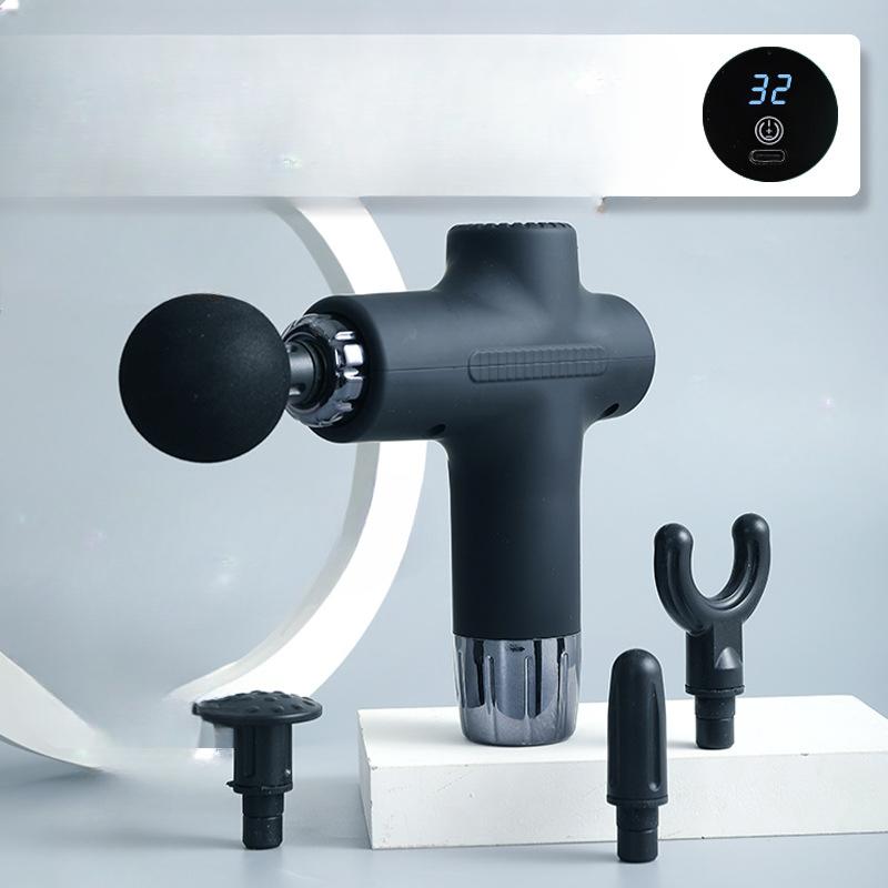 Gun Fascia Relaxation Mini Muscle Massager Yoga Fitness Muscle Membrane Instrument Lcd Wireless Electric Fascia Gun