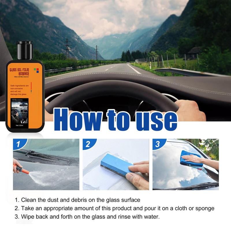 120ml Effective Car Glass Oil Film Removing Paste Windshield Polishing Compound Glass Oil Film Remover for Auto