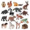 Realistic 16 Piece Forest Animal Model Set Featuring Squirrel Chipmunk Hedgehog And Whitetail Deer For Cake Decoration And Static Display