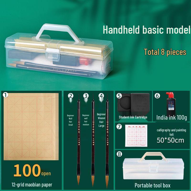 Sada štětců a inkoustu pro začátečníky - Čtyři poklady pro praxi