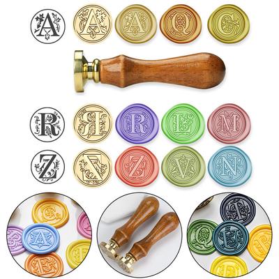 Letter A-Z Rosewood Handle Rosewood Handle Wax Stamp