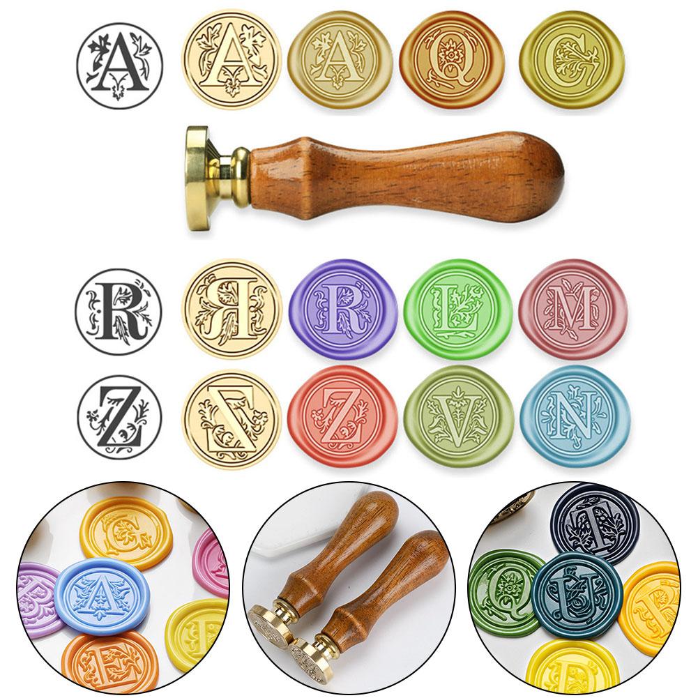 Buchstaben A-Z Rosenholzgriff Rosenholzgriff Wachssiegel