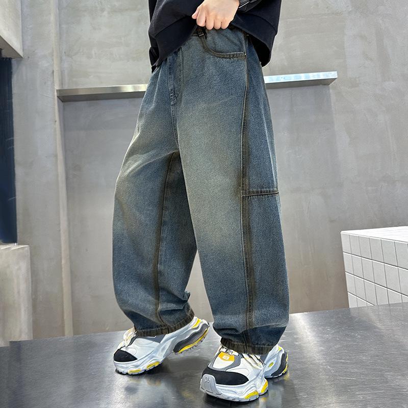 

Boys Korean Style Straight-Leg Jeans - Spring/Autumn 2025 Collection 160cm