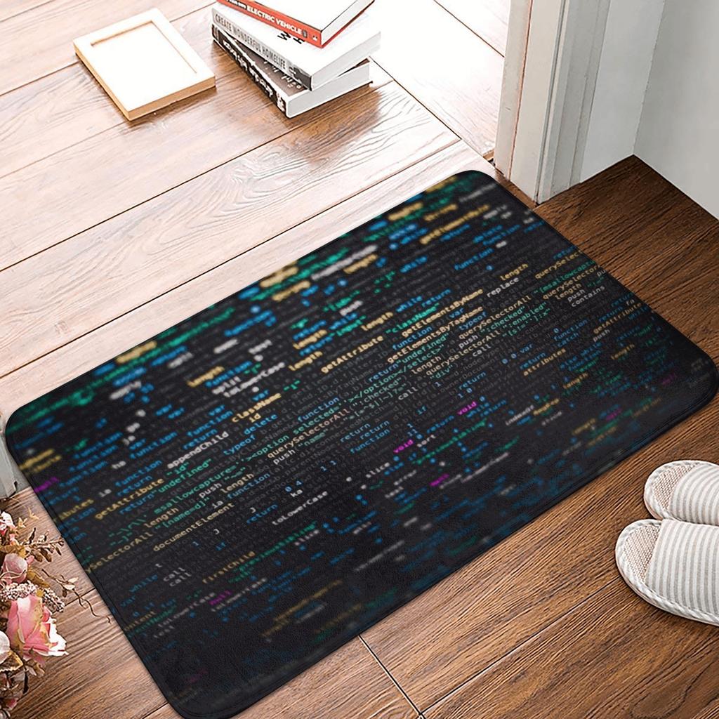Coding Programmer Nerd Geek Doormat Mat Anti-Slip Science Hacker Computer Code Kitchen Bath Living Room Rug Carpet 40*60cm