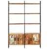 4 Tier Bookshelf 124 X 30 X 180 Cm Solid Reclaimed Wood